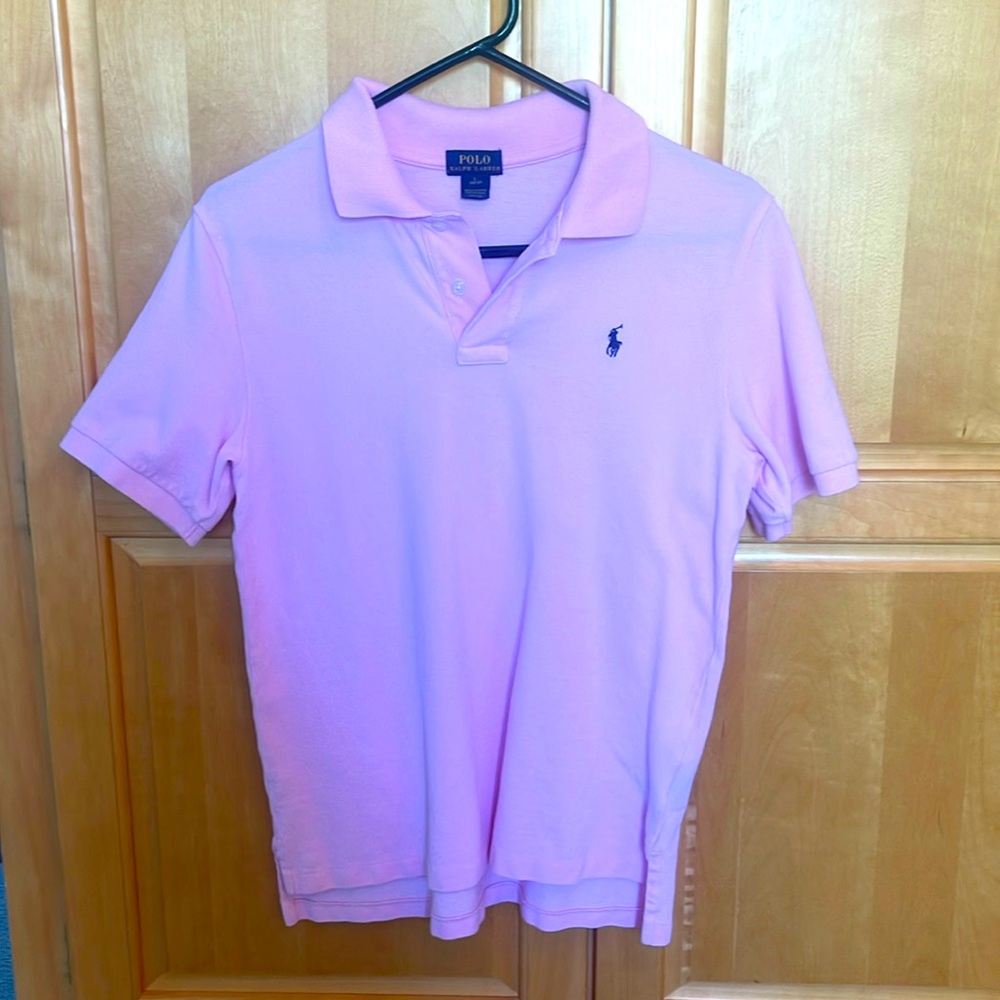 Polo Ralph Lauren Boys Light Pink Short Sleeve Polo Large 14/16